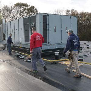 Rooftop HVAC Installation at Barnstable Academy