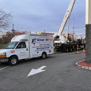 Installation of new commercial rooftop HVAC system