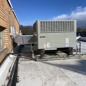 Newly installed TRANE HVAC rooftop system